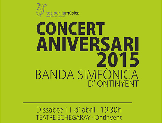 La Banda Simfònica d'Ontinyent celebra su tradicional concierto de aniversario
