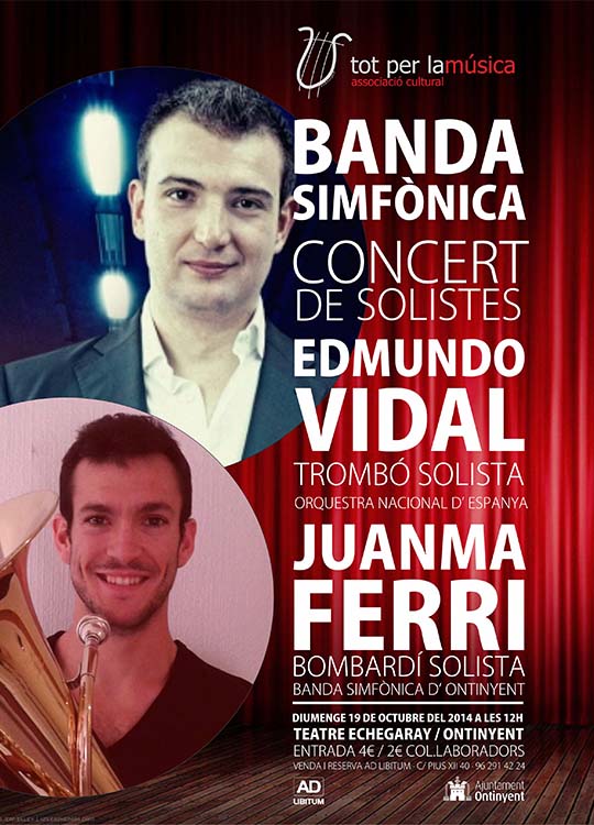 La Banda Sinfónica comparte cartel con Edmundo Vidal, solista de la Orquesta Nacional de España